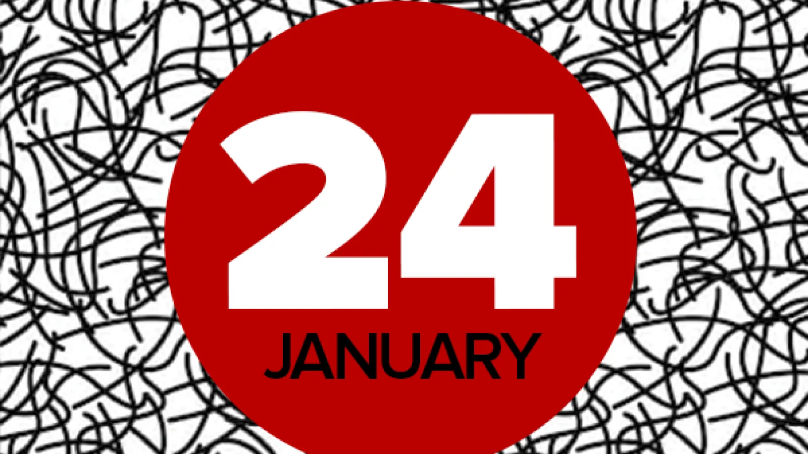 Black lines with red circle and text: January 24