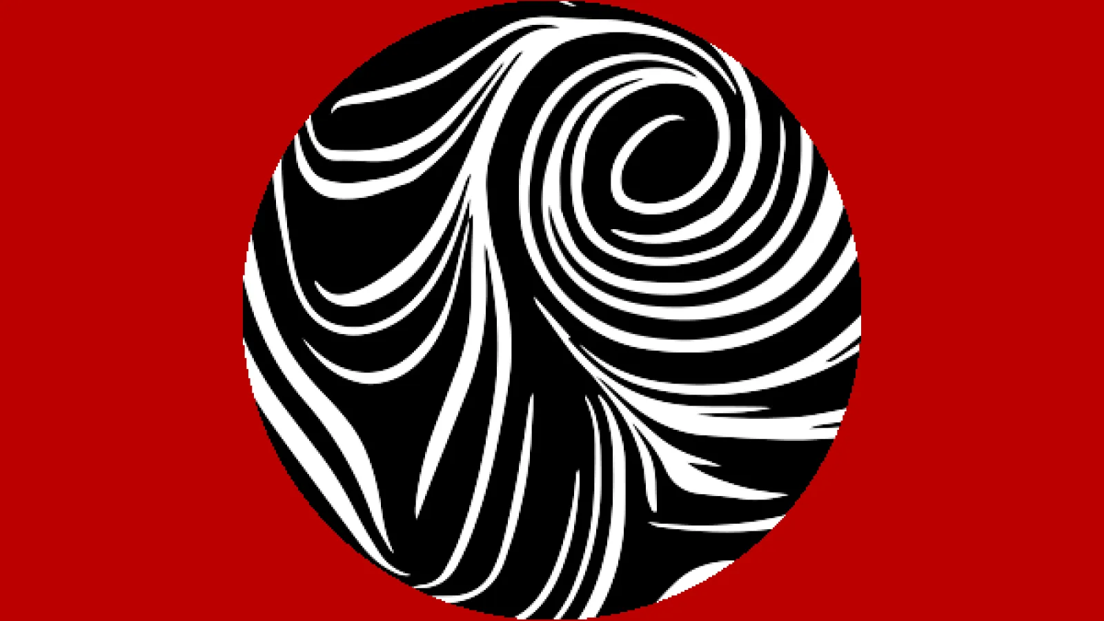 Black, white and red illustration
