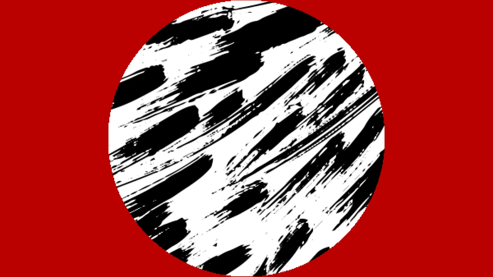 Abstract brush strokes in black on a white background