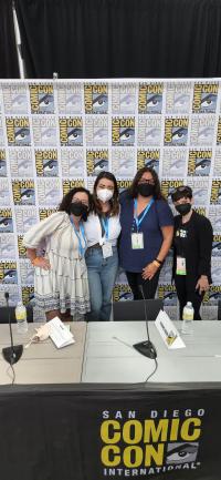 Four presenters at San Diego Comic Con