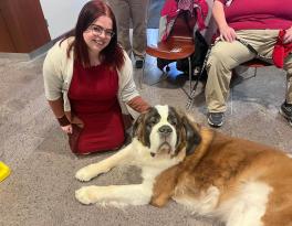 Christina Szuch and therapy dog