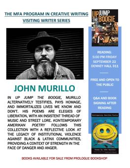 John Murillo event flyer
