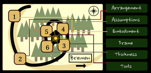 Screen capture of a map of Bremen with text on the right-hand side