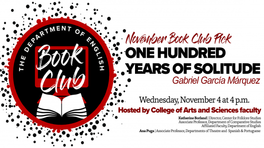 November book club One Hundred Years of Solitude graphic