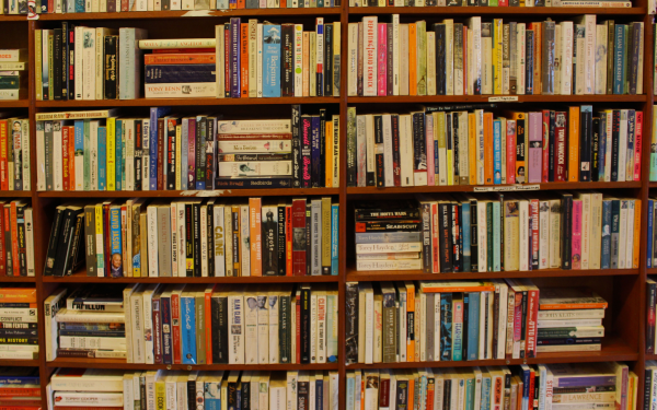 Shelves full of books