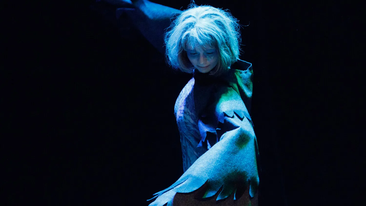 An actor performs in The Tempest