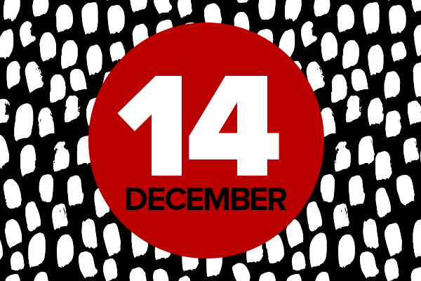 14 December in red circle