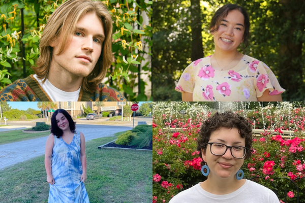 Top left: Blaise Reader, top right: Madina Davlatboyeva, bottom left: Libby Wallace, bottom right: Renn Bowen