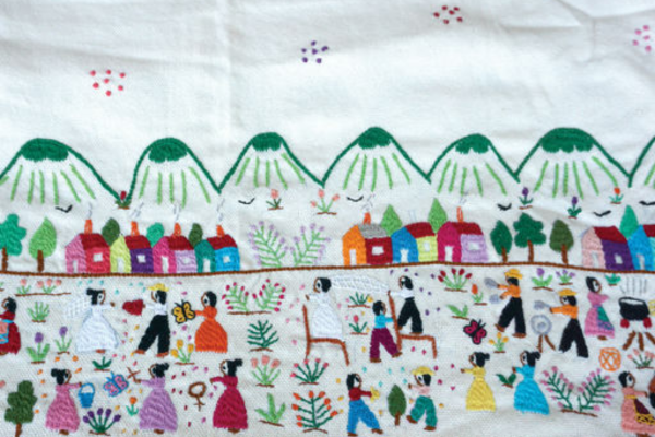 Art from the cover of Creating Culture, Performing Community: An Angahuan Wedding Story