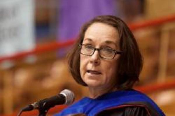 Professor Brenda Brueggemann at convocation 