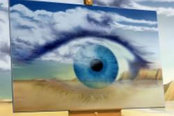 Salvador Dali's painting of an eye