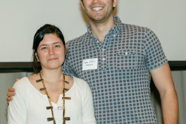 Esposto with past winner, Zafris Picture of current and past Stine Scholarship winners
