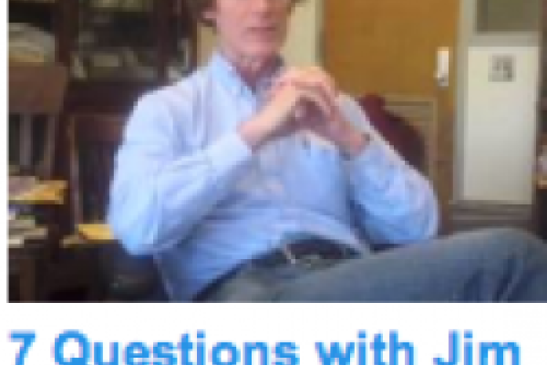 Jim Phelan, with the text legend "7 Questions with Jim Phelan"