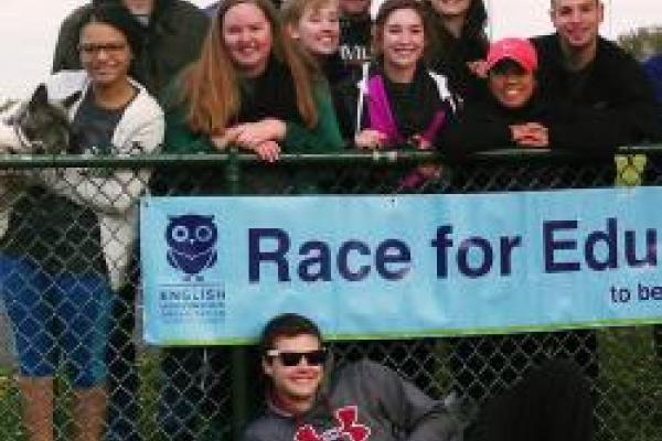 Photo of Students at the Race for Education
