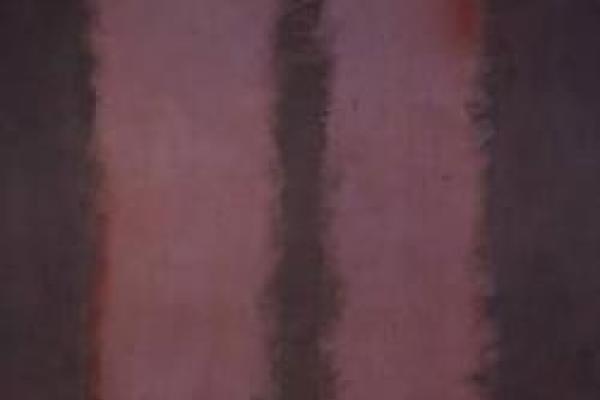 Mark Rothko's painting "Black on Maroon," two upright maroon rectangles on a black field