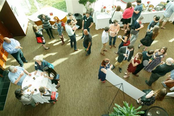 Aerial view of the opening reception Picture of the opening reception