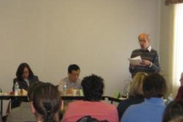 Workshop of students and faculty