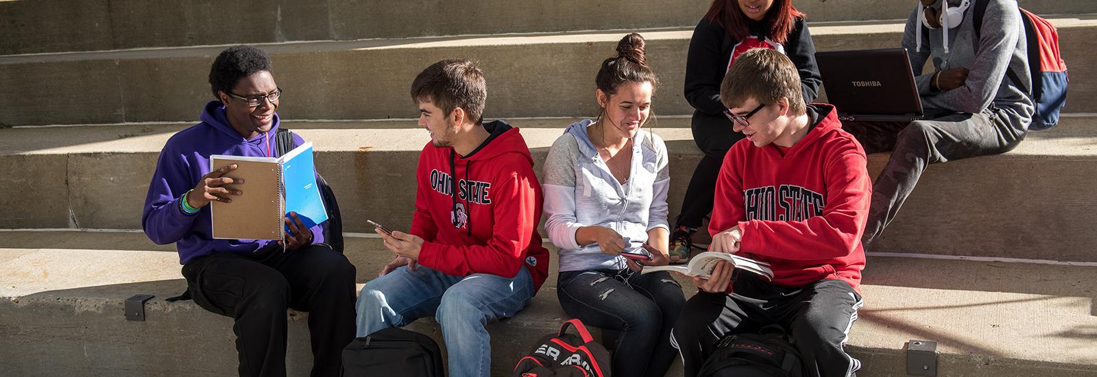 Students studying